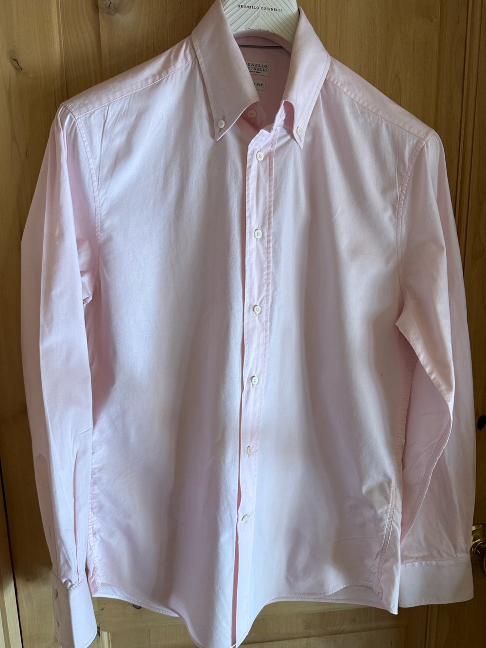 Brunello Cucinelli Light Pink Button-Down Dress Shirt